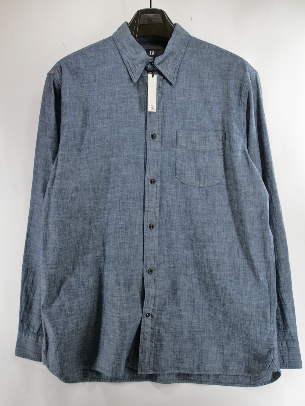 Banana Republic Men's L Tall Blue Chambray Long Sleeve Button Up Shirt NWT